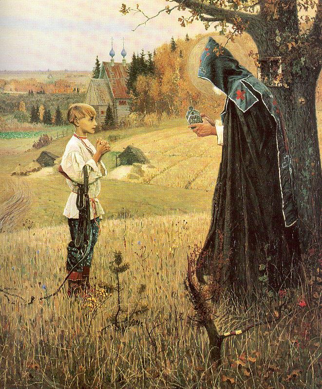 Nesterov, Mikhail The Vision to the Boy Bartholomew Sweden oil painting art